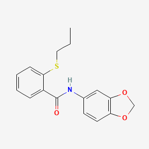 N-(2H-1,3-BENZODIOXOL-5-YL)-2-(PROPYLSULFANYL)BENZAMIDE