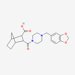 3-{[4-(1,3-Benzodioxol-5-ylmethyl)piperazin-1-yl]carbonyl}bicyclo[2.2.1]heptane-2-carboxylic acid