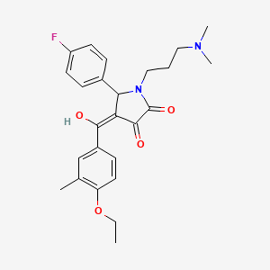 1-[3-(DIMETHYLAMINO)PROPYL]-4-(4-ETHOXY-3-METHYLBENZOYL)-5-(4-FLUOROPHENYL)-3-HYDROXY-2,5-DIHYDRO-1H-PYRROL-2-ONE