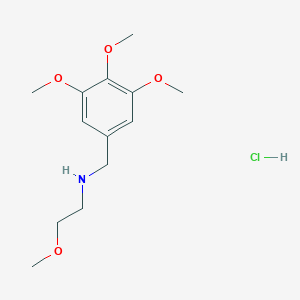 molecular formula C13H22ClNO4 B5336239 2-methoxy-N-[(3,4,5-trimethoxyphenyl)methyl]ethanamine;hydrochloride 