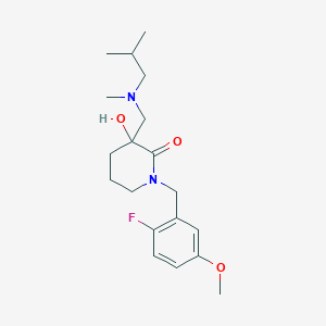 1-(2-fluoro-5-methoxybenzyl)-3-hydroxy-3-{[isobutyl(methyl)amino]methyl}piperidin-2-one