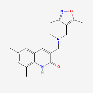 3-{[[(3,5-dimethylisoxazol-4-yl)methyl](methyl)amino]methyl}-6,8-dimethylquinolin-2(1H)-one