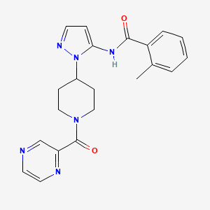 2-methyl-N-{1-[1-(pyrazin-2-ylcarbonyl)piperidin-4-yl]-1H-pyrazol-5-yl}benzamide