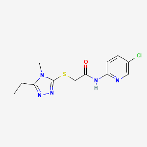 N-(5-CHLORO-2-PYRIDINYL)-2-[(5-ETHYL-4-METHYL-4H-1,2,4-TRIAZOL-3-YL)SULFANYL]ACETAMIDE