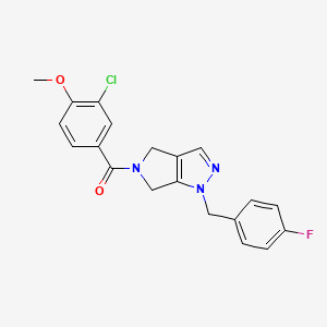 5-(3-chloro-4-methoxybenzoyl)-1-(4-fluorobenzyl)-1,4,5,6-tetrahydropyrrolo[3,4-c]pyrazole