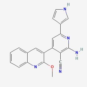 2-amino-4-(2-methoxyquinolin-3-yl)-6-(1H-pyrrol-3-yl)nicotinonitrile