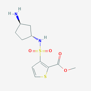 methyl 3-({[(1R*,3R*)-3-aminocyclopentyl]amino}sulfonyl)thiophene-2-carboxylate