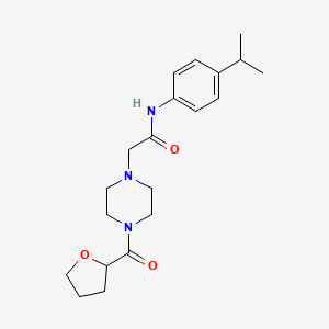 N-[4-(propan-2-yl)phenyl]-2-[4-(tetrahydrofuran-2-ylcarbonyl)piperazin-1-yl]acetamide