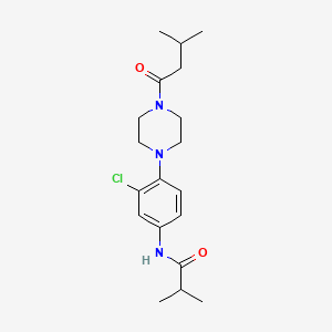 N-{3-chloro-4-[4-(3-methylbutanoyl)-1-piperazinyl]phenyl}-2-methylpropanamide