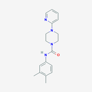 N-(3,4-dimethylphenyl)-4-(2-pyridinyl)-1-piperazinecarboxamide