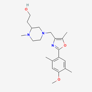 2-(4-{[2-(4-methoxy-2,5-dimethylphenyl)-5-methyl-1,3-oxazol-4-yl]methyl}-1-methylpiperazin-2-yl)ethanol