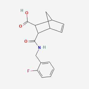 molecular formula C16H16FNO3 B5336719 3-{[(2-fluorobenzyl)amino]carbonyl}bicyclo[2.2.1]hept-5-ene-2-carboxylic acid 