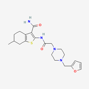 2-({[4-(Furan-2-ylmethyl)piperazin-1-yl]acetyl}amino)-6-methyl-4,5,6,7-tetrahydro-1-benzothiophene-3-carboxamide