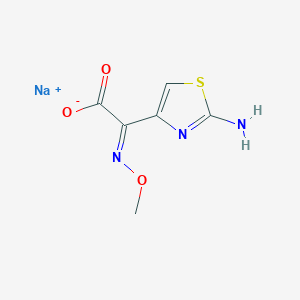 molecular formula C6H6N3NaO3S B053369 (2-Aminothiazol-4-yl)[(Z)-methoxyimino]acetic acid sodium salt CAS No. 112097-97-9