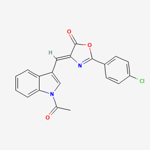 4-[(1-acetyl-1H-indol-3-yl)methylene]-2-(4-chlorophenyl)-1,3-oxazol-5(4H)-one