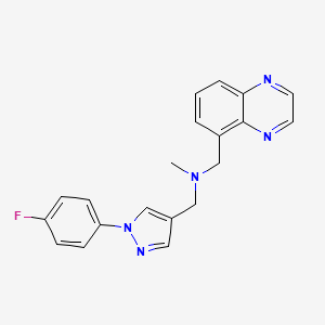 1-[1-(4-fluorophenyl)-1H-pyrazol-4-yl]-N-methyl-N-(5-quinoxalinylmethyl)methanamine