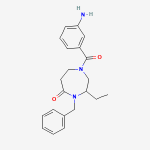 1-(3-aminobenzoyl)-4-benzyl-3-ethyl-1,4-diazepan-5-one