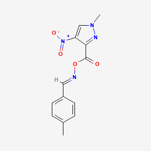 [(E)-(4-methylphenyl)methylideneamino] 1-methyl-4-nitropyrazole-3-carboxylate