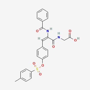 N-[2-(benzoylamino)-3-(4-{[(4-methylphenyl)sulfonyl]oxy}phenyl)acryloyl]glycine