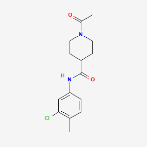 1-acetyl-N-(3-chloro-4-methylphenyl)piperidine-4-carboxamide