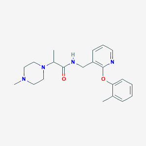 N-{[2-(2-methylphenoxy)pyridin-3-yl]methyl}-2-(4-methylpiperazin-1-yl)propanamide