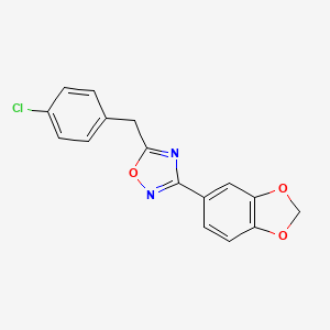 3-(1,3-benzodioxol-5-yl)-5-(4-chlorobenzyl)-1,2,4-oxadiazole