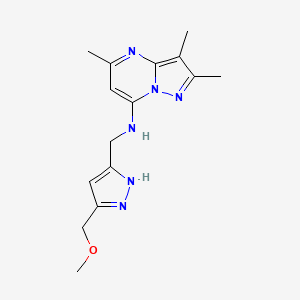 N-{[5-(methoxymethyl)-1H-pyrazol-3-yl]methyl}-2,3,5-trimethylpyrazolo[1,5-a]pyrimidin-7-amine