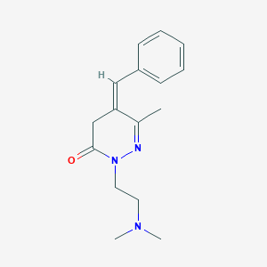 molecular formula C16H21N3O B053372 (5Z)-5-Benzylidene-2-(2-dimethylaminoethyl)-6-methyl-pyridazin-3-one CAS No. 117027-28-8