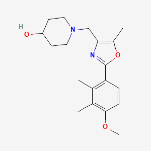 1-{[2-(4-methoxy-2,3-dimethylphenyl)-5-methyl-1,3-oxazol-4-yl]methyl}piperidin-4-ol