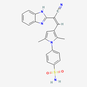 4-{3-[2-(1H-benzimidazol-2-yl)-2-cyanovinyl]-2,5-dimethyl-1H-pyrrol-1-yl}benzenesulfonamide