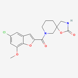 7-[(5-chloro-7-methoxy-1-benzofuran-2-yl)carbonyl]-1-oxa-3,7-diazaspiro[4.5]decan-2-one