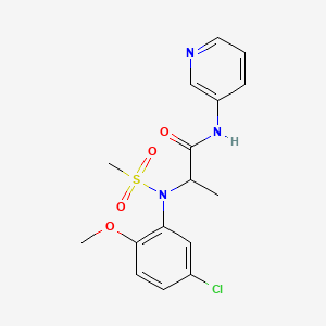 N~2~-(5-chloro-2-methoxyphenyl)-N~2~-(methylsulfonyl)-N~1~-pyridin-3-ylalaninamide