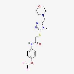 N-[4-(difluoromethoxy)phenyl]-2-{[4-methyl-5-(4-morpholinylmethyl)-4H-1,2,4-triazol-3-yl]thio}acetamide