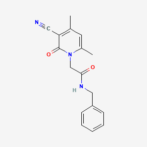 N-benzyl-2-(3-cyano-4,6-dimethyl-2-oxopyridin-1(2H)-yl)acetamide