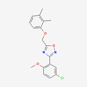 3-(5-chloro-2-methoxyphenyl)-5-[(2,3-dimethylphenoxy)methyl]-1,2,4-oxadiazole