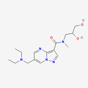 6-[(diethylamino)methyl]-N-(2,3-dihydroxypropyl)-N-methylpyrazolo[1,5-a]pyrimidine-3-carboxamide