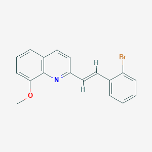 molecular formula C18H14BrNO B5337419 2-[2-(2-bromophenyl)vinyl]-8-methoxyquinoline 