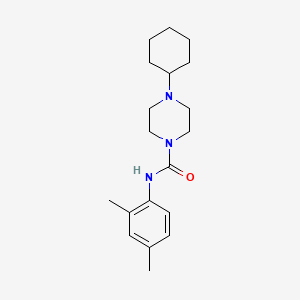 4-cyclohexyl-N-(2,4-dimethylphenyl)-1-piperazinecarboxamide