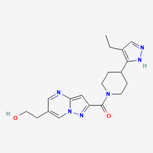 2-(2-{[4-(4-ethyl-1H-pyrazol-5-yl)piperidin-1-yl]carbonyl}pyrazolo[1,5-a]pyrimidin-6-yl)ethanol