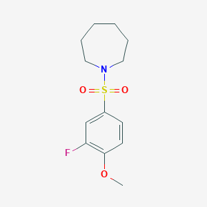 molecular formula C13H18FNO3S B5337473 1-[(3-fluoro-4-methoxyphenyl)sulfonyl]azepane 