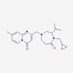 2-{[4-(cyclopropylmethyl)-3-isopropyl-5-oxo-1,4-diazepan-1-yl]methyl}-8-methyl-4H-pyrido[1,2-a]pyrimidin-4-one