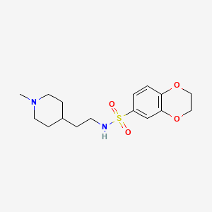 N-[2-(1-methyl-4-piperidinyl)ethyl]-2,3-dihydro-1,4-benzodioxine-6-sulfonamide