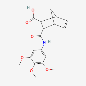 molecular formula C18H21NO6 B5337668 3-[(3,4,5-TRIMETHOXYANILINO)CARBONYL]BICYCLO[2.2.1]HEPT-5-ENE-2-CARBOXYLIC ACID 