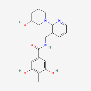 3,5-dihydroxy-N-{[2-(3-hydroxypiperidin-1-yl)pyridin-3-yl]methyl}-4-methylbenzamide