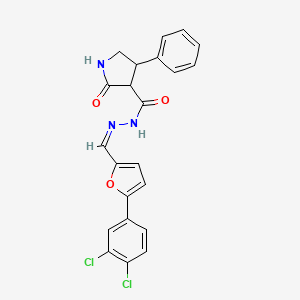 N'-{[5-(3,4-dichlorophenyl)-2-furyl]methylene}-2-oxo-4-phenyl-3-pyrrolidinecarbohydrazide