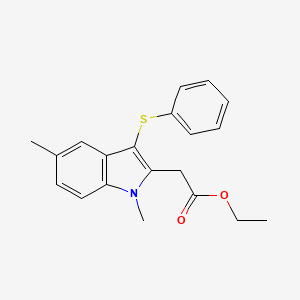 ethyl [1,5-dimethyl-3-(phenylthio)-1H-indol-2-yl]acetate