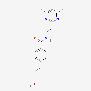 N-[2-(4,6-dimethyl-2-pyrimidinyl)ethyl]-4-(3-hydroxy-3-methylbutyl)benzamide