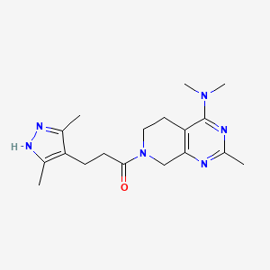 7-[3-(3,5-dimethyl-1H-pyrazol-4-yl)propanoyl]-N,N,2-trimethyl-5,6,7,8-tetrahydropyrido[3,4-d]pyrimidin-4-amine