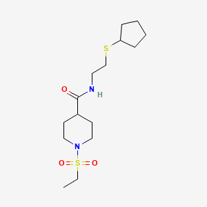 N-[2-(cyclopentylthio)ethyl]-1-(ethylsulfonyl)-4-piperidinecarboxamide