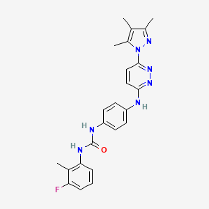 N-(3-fluoro-2-methylphenyl)-N'-(4-{[6-(3,4,5-trimethyl-1H-pyrazol-1-yl)-3-pyridazinyl]amino}phenyl)urea